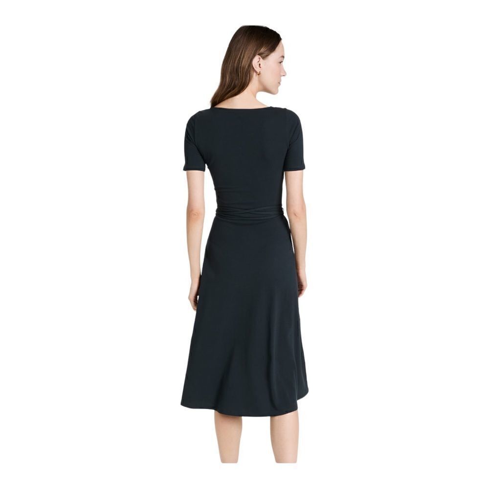 NWT Vince Square Neck Cotton Knit Dress Medium in Black - Picture 5 of 10
